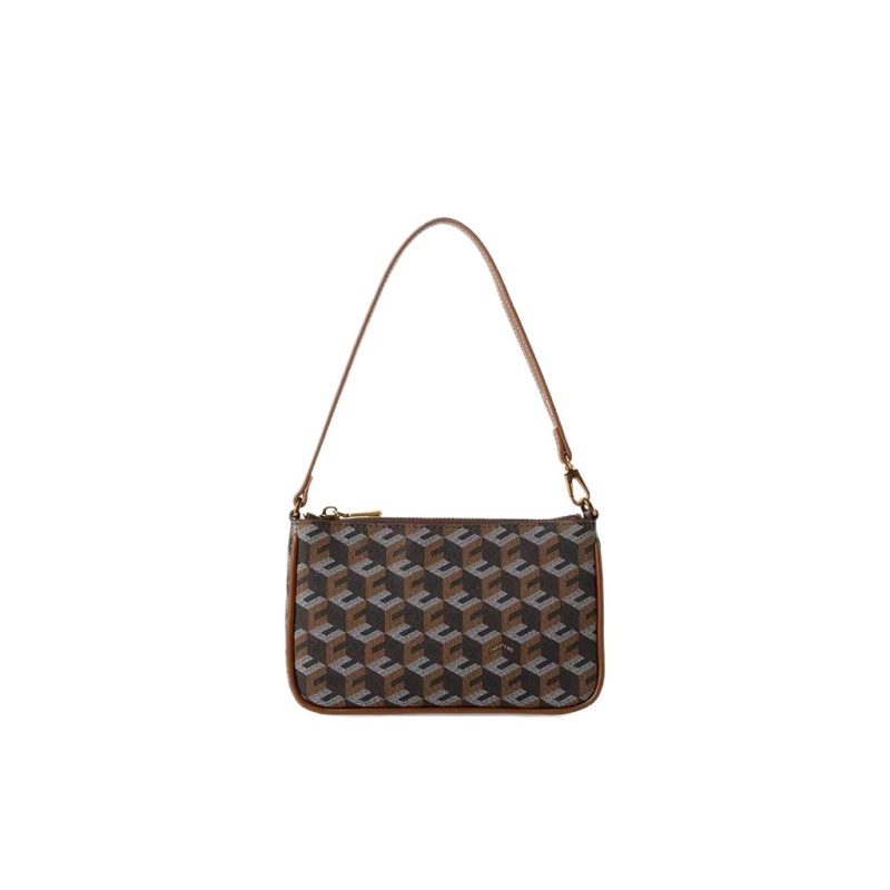 Tote Bag Leather Monogram - Damska torba na ramię z monogramem,