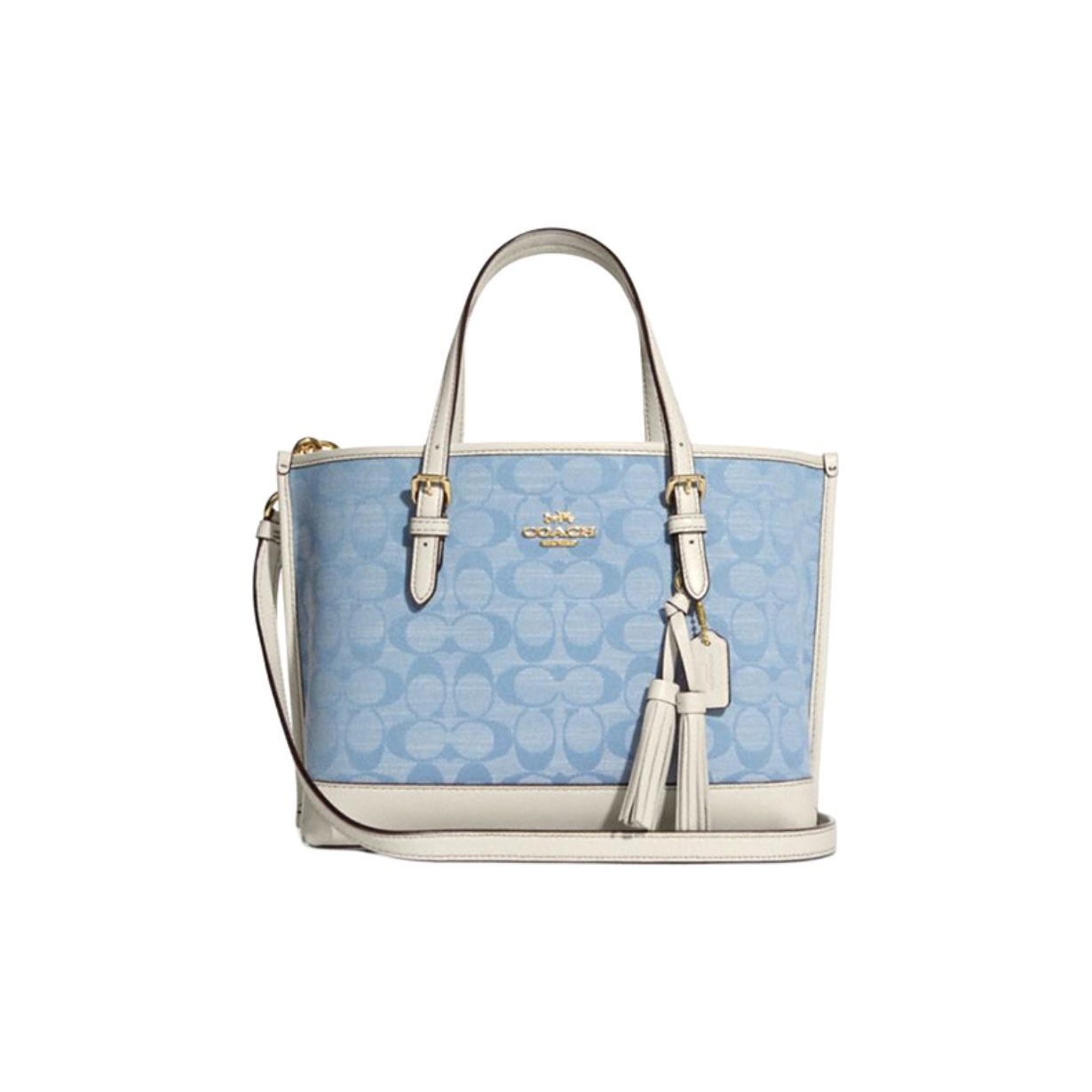 Tote Bag Leather Monogram - Torba COACH z płótna i skóry,