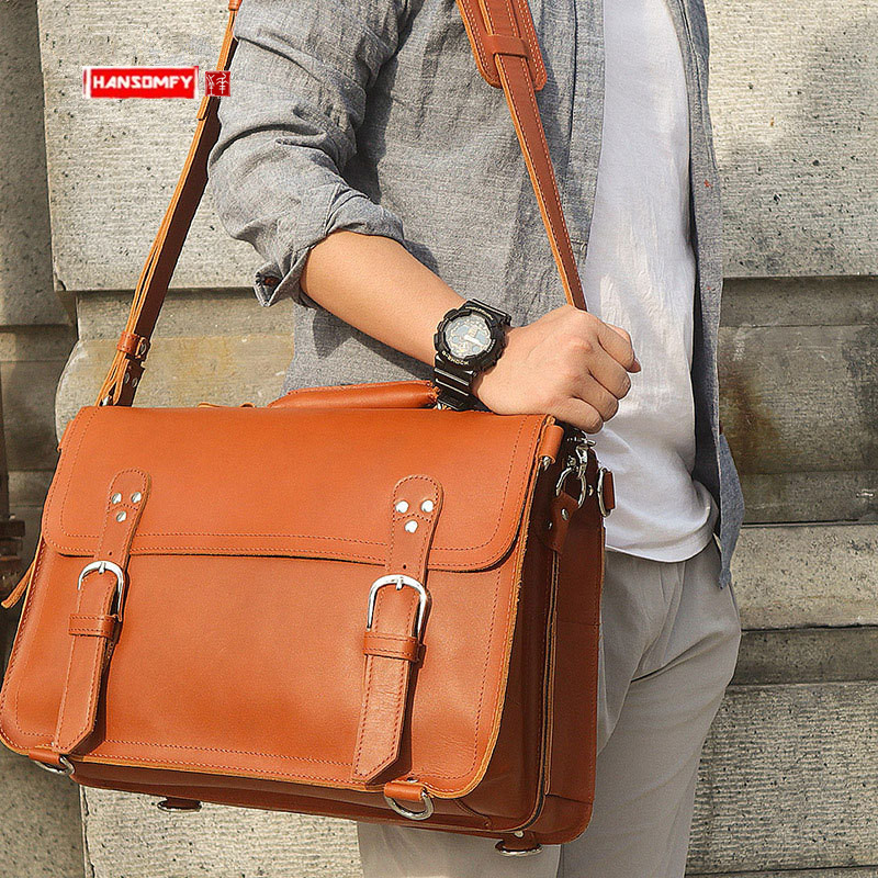 2026 Nowa męska torba o dużej  – Laptop Bag Leather 15 recenzja i cena