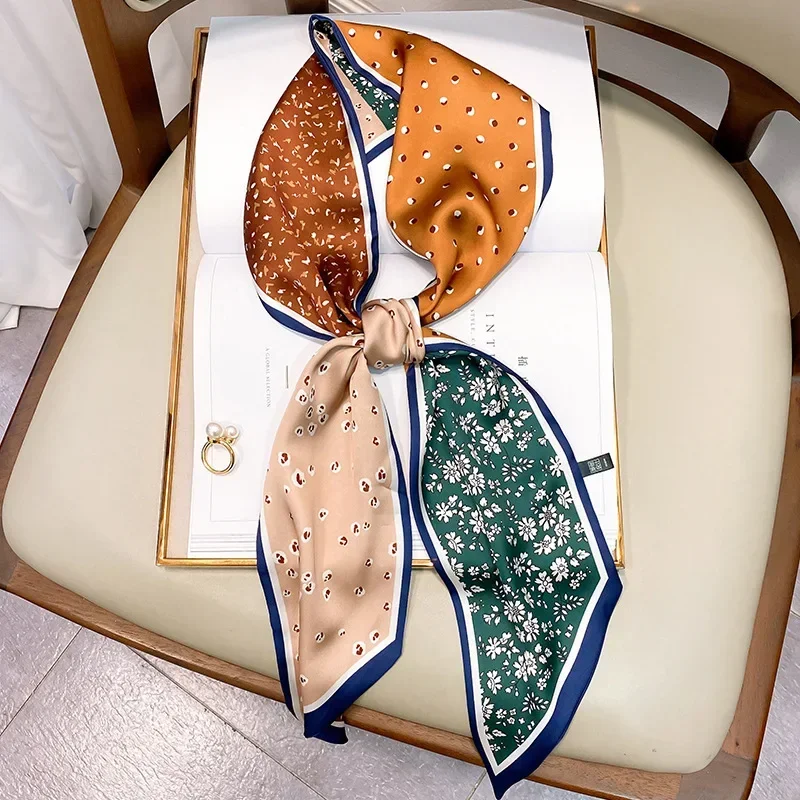 Wąski szalik z nadrukiem, w kr – Luxury Bags Store recenzja i cena