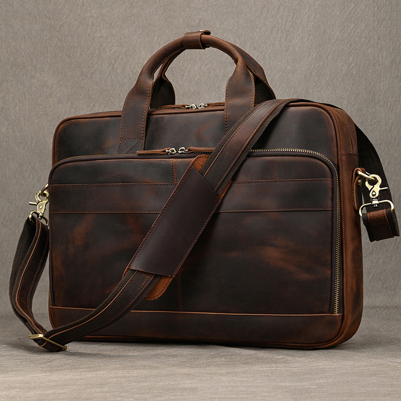 Crazy Horse prawdziwej skóry m – Laptop Bag Leather 15 recenzja i cena