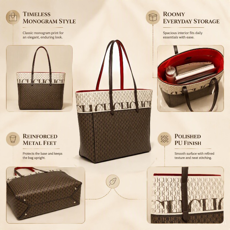 CHHC Damska torba typu tote z  – Tote Bag Leather Monogram recenzja i cena