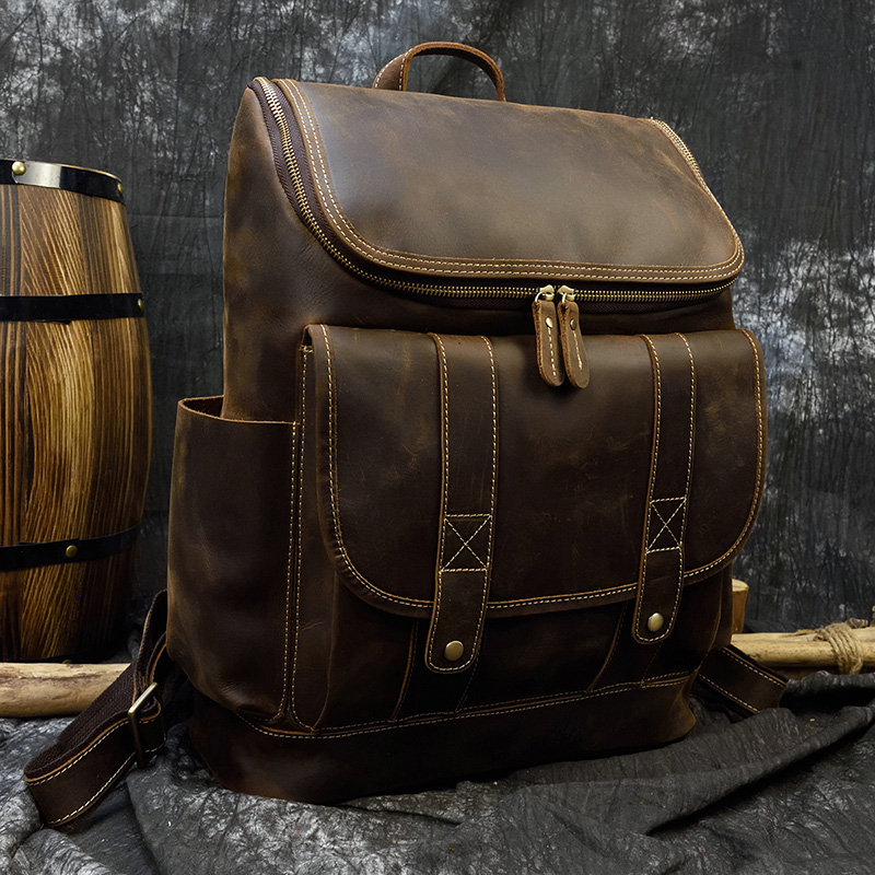 Duża pojemność staromodny skór – Laptop Bag Leather 15 recenzja i cena