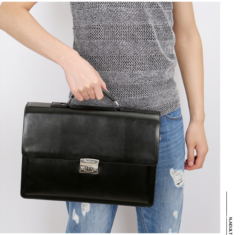 Luksusowa teczka z zamkiem szy – Laptop Bag Leather 15 recenzja i cena