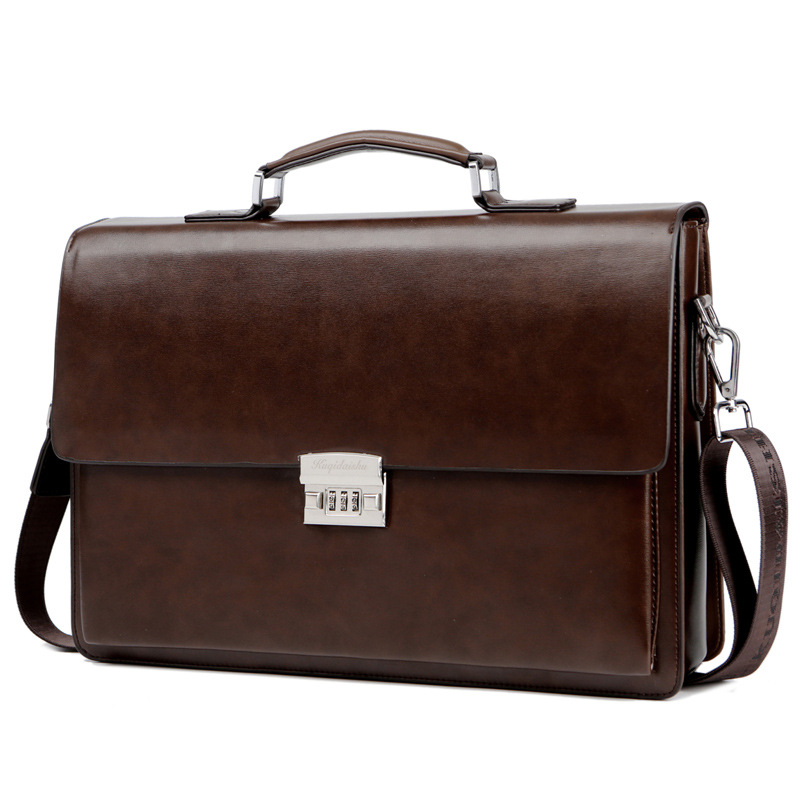 Luksusowa teczka z zamkiem szy – Laptop Bag Leather 15 recenzja i cena